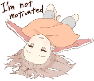 🙃 I'm not motivated faul, unmotiviert, Cartoon, Anime, Charakter, Faultier whatsapp sticker