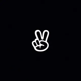 ✌ vrede, vredesteken, overwinning, vingergebaar, hand, symbool telegram sticker
