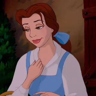 🥀 Belle Beauty and the Beast disney princess, belle, beauty and the beast, cartoon, animation telegram sticker