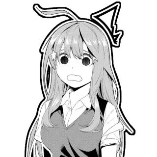 😰 Anime, Manga, Gadis, Karakter, Ilustrasi whatsapp sticker