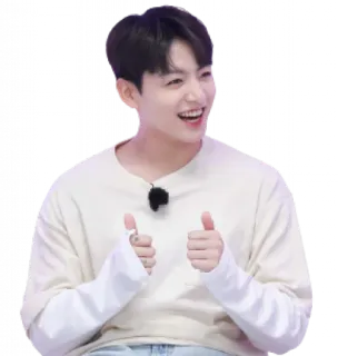 👍 Jungkook person, singer, kpop, thumbs up, smile, Jungkook, BTS telegram sticker