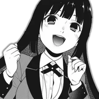 😆 Yumeko Jabami Kakegurui Anime, Manga, Kakegurui, Yumeko Jabami, Scuola, Gioco d'azzardo, Fanart whatsapp sticker