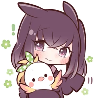 👋 Anime, Niedlich, Kawaii, Sticker, Cartoon, Charakter, Chibi telegram sticker