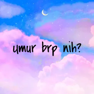 🍭 umur brp nih? облако, луна, небо, облака, ночь whatsapp sticker