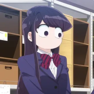 ☁️ Komi Shouko Komi Can't Communicate Anime, Komi não consegue se comunicar, Komi Shouko, Kawaii, Fofo, Garota Anime telegram sticker