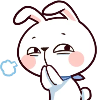 🤭 Hase, Kaninchen, süß, Tier, Cartoon, kawaii telegram sticker