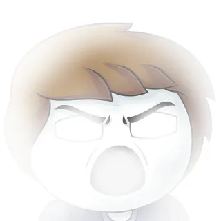 😶‍🌫️ Dibujo animado, Enfadado, Expresión, Cara, Blanco, Gritando whatsapp sticker
