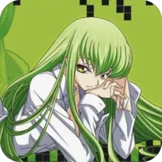 🫥 C.C. Code Geass whatsapp sticker