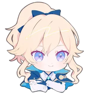 😏 Jean Gunnhildr Genshin Impact anime, chibi, genshin impact, jean gunnhildr, blonde hair, video game whatsapp sticker