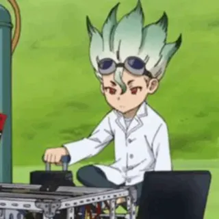 ⏱ Senku Ishigami Dr. Stone anime, scientist, Dr. Stone, Senku Ishigami, character telegram sticker