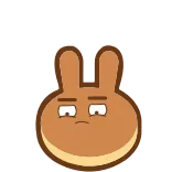 🥱 кролик, мультфильм, животное, коричневый, глаза, милый telegram sticker