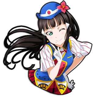 😉 ragazza anime, cartone animato, donna, personaggio whatsapp sticker