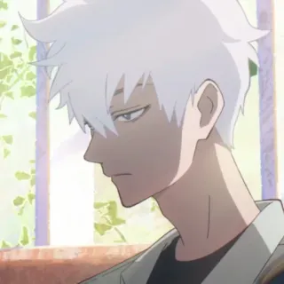 ⌚️ Anime, Cabelo Branco, Personagem, Masculino telegram sticker