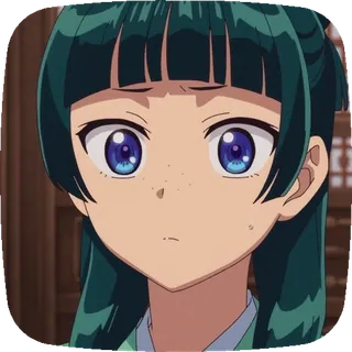 ☹️ アニメ, キャラクター, ポートレート, アニメーション, 女の子 telegram sticker