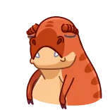 🙁 cartoon, animal, cute, orange, sticker telegram sticker