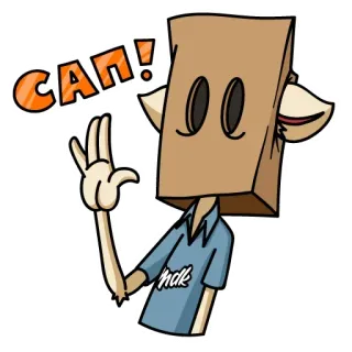 👋 Caп! cartoon, paper bag, elf, milk, ok gesture telegram sticker
