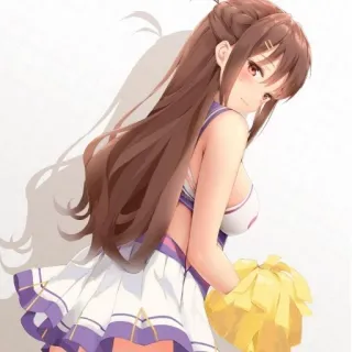 ❤️‍🩹 Ragazza anime, Cheerleader, Carina, Cartone animato, Anime, Allegra, Gonna telegram sticker