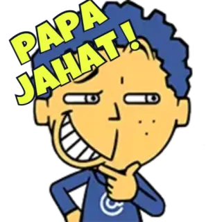 😏 PAPA JAHAT! dessin animé, illustration, méchant papa, personnage, sourire telegram sticker