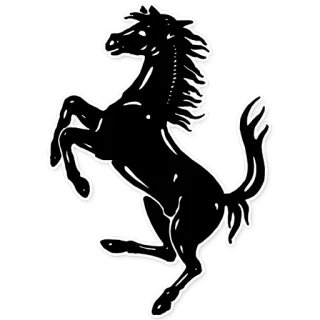 🐎 Pferd, Galopp, Logo, Schwarz, Tier telegram sticker