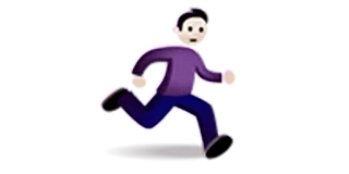 🏃 Laufen, Person, Flucht, Cartoon, Figur, Bewegung whatsapp sticker