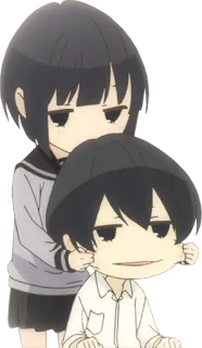 😕 anime, chibi, cartoon, cute, funny telegram sticker