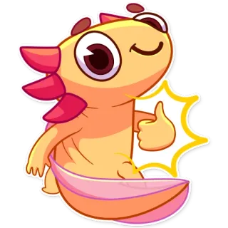 Mexican Axolotl whatsapp stickers