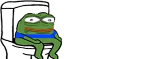 🚽 Pepe the Frog pepe żaba, mem, żaba, toaleta, siedzący telegram sticker