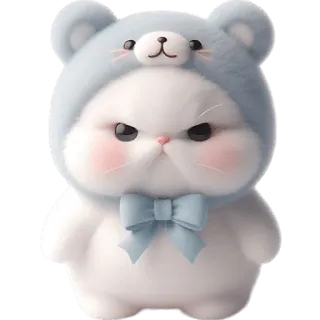 🤬 猫, 可爱, 动物, 卡通, 卡哇伊, 贴纸 telegram sticker