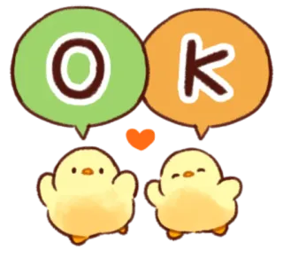 🆗 OK ок, милый, птицы, куры, одобрение, согласие, любовь telegram sticker
