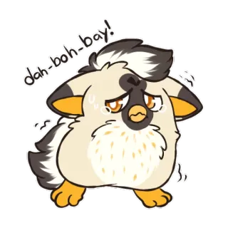 😱 dah-boh-bay! furby, animated, cute, animal telegram sticker