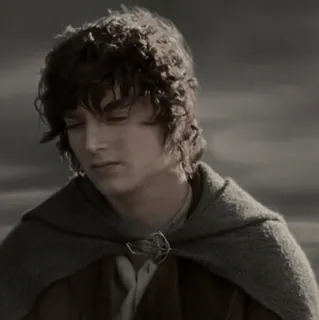 💍 Frodo Baggins The Lord of the Rings Frodo Bolseiro, O Senhor dos Anéis, Hobbit, Personagem, Filme whatsapp sticker
