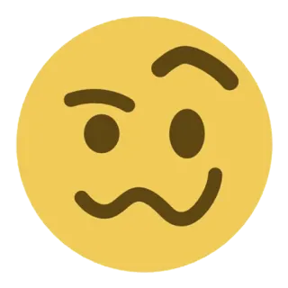 🤨 emoji, face, smirking, expression telegram sticker