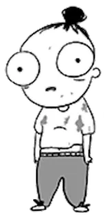 🎽 Kartun, Karakter, Gambar, Ilustrasi, Hitam putih, Mata telegram sticker