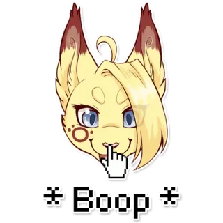 😛 Boop furry, animal, boop, cute, cartoon, cursor telegram sticker