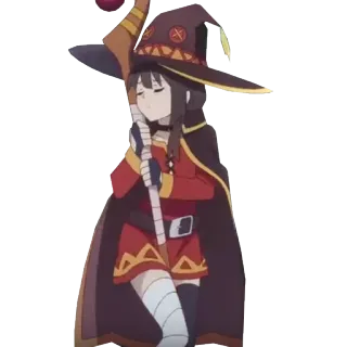 ❤ Megumin Konosuba Anime, Mago, Magia, Lindo, Chica, Megumin, Konosuba, Fantasía telegram sticker