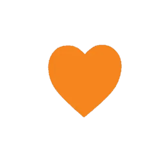 🧡 corazón, amor, naranja, símbolo, forma, simple, icono whatsapp sticker