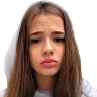 😔 portrait, fille, ado, mignon, femme whatsapp sticker