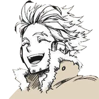 😂 Hawks My Hero Academia anime, hero, wings, smiling, character whatsapp sticker