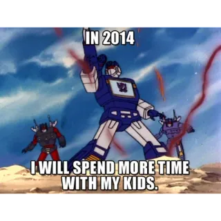 👨 Soundwave Transformers IN 2014
I WILL SPEND MORE TIME WITH MY KIDS. robot, cartoni animati, bambini, famiglia, Decepticon whatsapp sticker