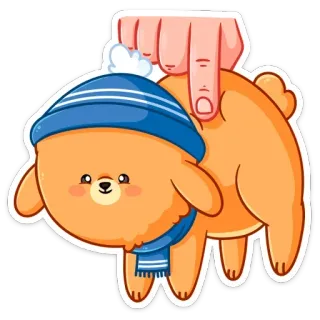 ☺️ 狗, 卡通, 可爱, 动物, 搞笑, 贴纸 telegram sticker