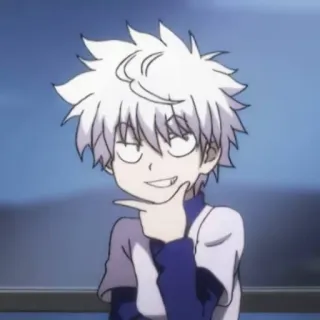 ⚡️ Killua Zoldyck Hunter x Hunter Аниме, Манга, Киллуа Золдик, Hunter x Hunter, Персонаж, белые волосы, смешной telegram sticker