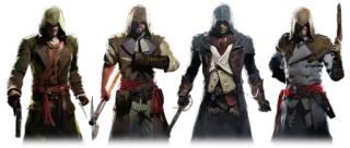 👬 Assassin's Creed game, assassin, hidden blade, hood, historical telegram sticker