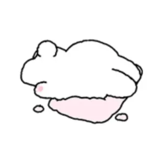 🐇 animal, nuage, mignon, dessin, simple telegram sticker