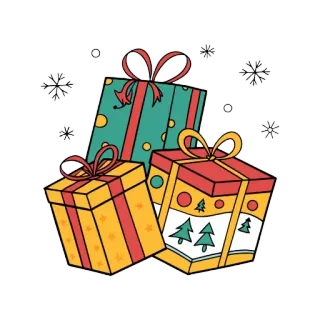 🖼 ของขวัญ, คริสต์มาส, ของขวัญ, วันหยุด, เทศกาล, ห่อของขวัญ, การเฉลิมฉลอง whatsapp sticker