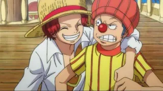 ❤️ Shanks One Piece Anime, One Piece, Shanks, Kreskówka, Przyjaźń, Postać telegram sticker