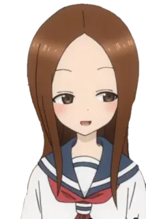 🙃 Takagi Karakai Jōzu no Takagi-san Anime, Takagi, Karakai Jozu no Takagi-san, uniforme escolar, arrogante telegram sticker