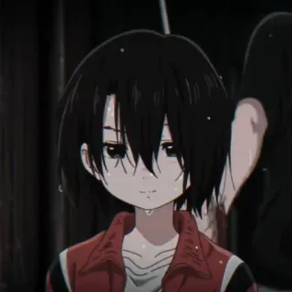 ◾️ Anime, Cartoon, Personage, Verdrietig, Jongen, Regen whatsapp sticker