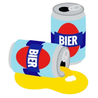 🍺 BIER bir, minuman, alkohol, pesta, kaleng, bir telegram sticker