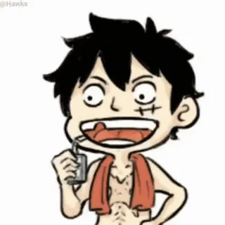 😮‍💨 Luffy One Piece Anime, One Piece, Luffy, Dibujos animados, Pegatina telegram sticker