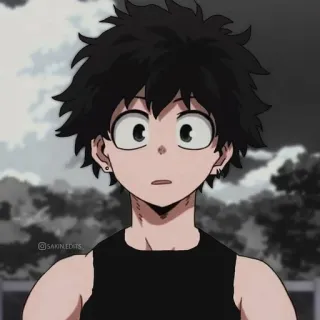 😳 Izuku Midoriya My Hero Academia Anime, My Hero Academia, Izuku Midoriya, Deku, MHA whatsapp sticker